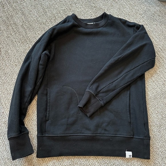 Adidas Black Pocket Sweatshirt, Men's Size SMALL - Picture 4 of 5